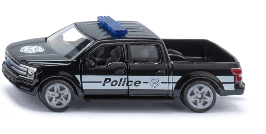A diecast model of the US Police Ford F-150