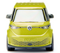 Yellow model van with Volkswagen logo on a white background