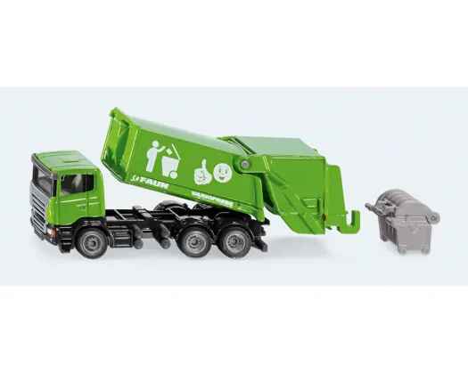 Siku 1890 Green Rubbish Truck W Skip - Grandpas Toys Geraldine 
