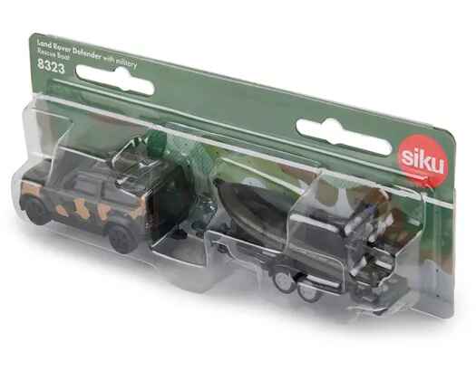 Siku 8323 Green Military Land Rover W Boat - Grandpas Toys Geraldine 