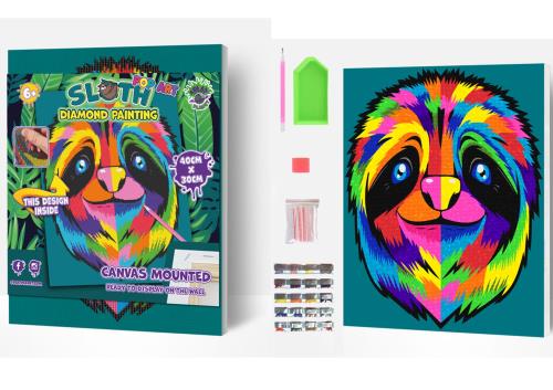 Colorful Sloth Diamond Art - Grandpas Toys Geraldine 