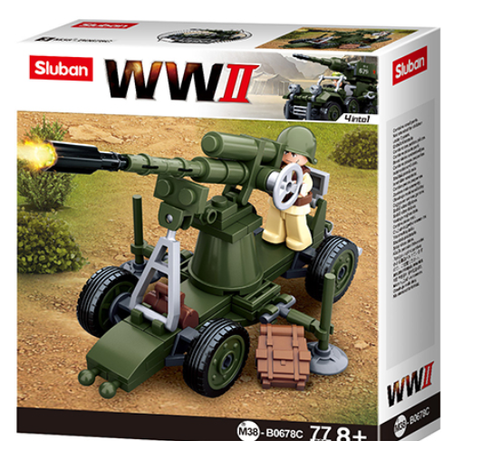 Sluban WWII Allied Anti Aircraft Gun (#3)