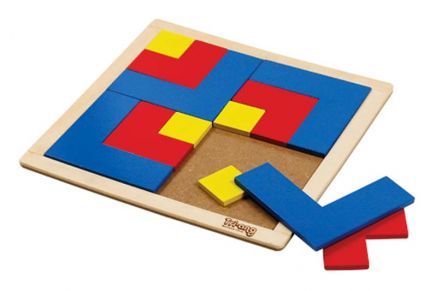 Square Mosaic Right Angles Wooden Puzzle