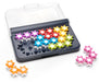 Colorful star-shaped ice cube trays with a clear plastic lid on a white background
