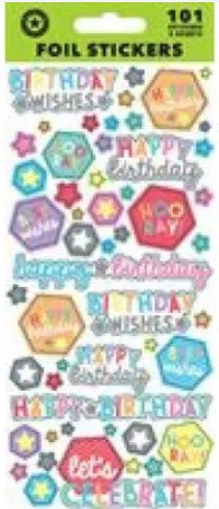 Stickers Foil Birthday Celebrations_Grandpas Toys Geraldine