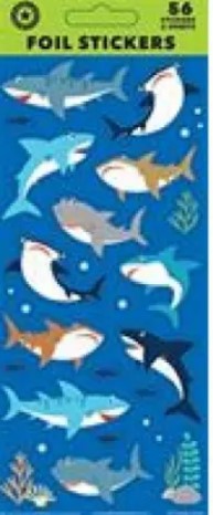 Stickers Foil Sharks_Grandpas Toys Geraldine