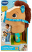 Vtech Trotting Tunes Hobby Horse toy packaging with child holding the toy.