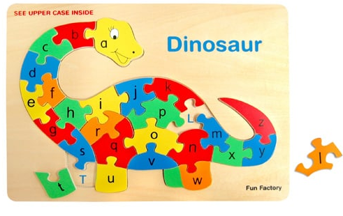 Wooden Alphabet Puzzle - Dinosaur
