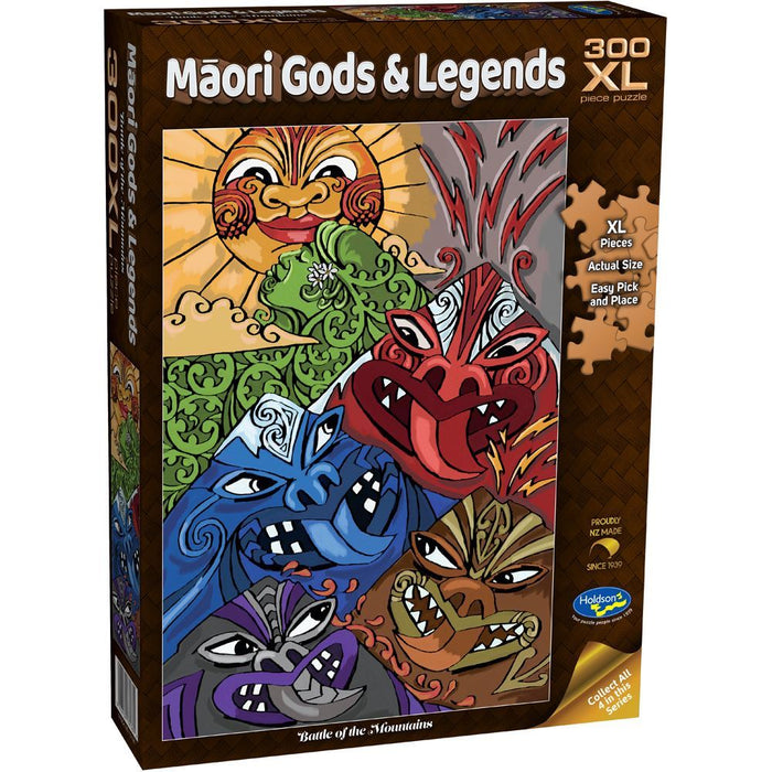 Māori Gods & Legends Puzzle - The Battle of the Mountains (300XLpc)