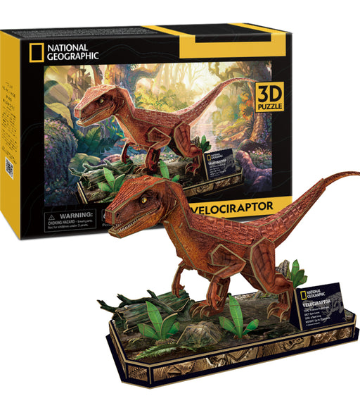 National Geographic 3D Puzzle Velociraptor_Grandpas Toys Geraldine