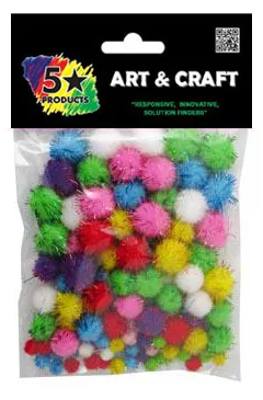Craft Supplies Pom Pom Glitter_Grandpas Toys Geraldine