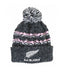 Keep the kids sharp and warm in the All Blacks Kids  Cable Knit Pom Pom Beanie with  All Blacks logo printed centre fron