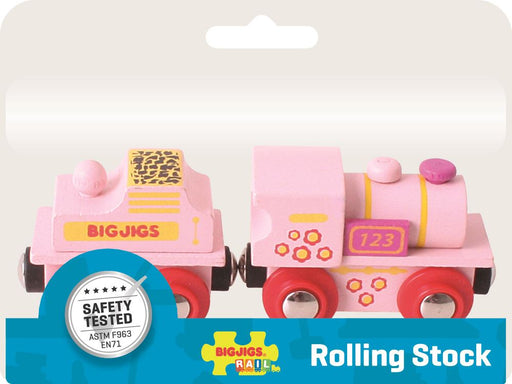 BigJigs Rail Pink 123 Engine_Grandpas Toys Geraldine