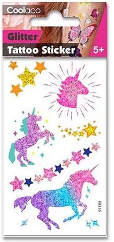 Tattos Glittery Stars & Unicorns_Grandpas Toys Geraldine