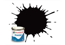 Humbrol Enamel Paint - No.85 Coal Black Satin (14ml)_Grandpas Toys Geraldine