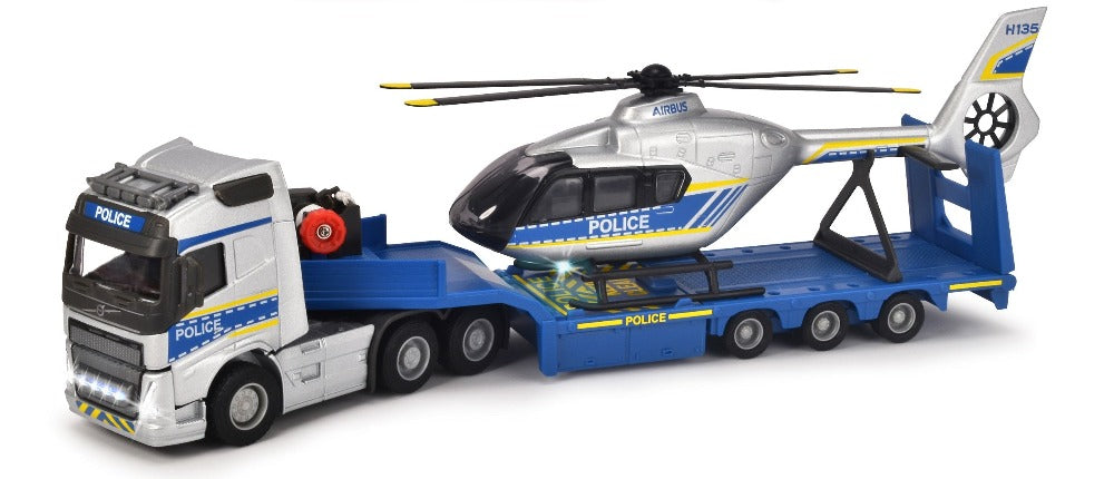 Majorette Police Volvo FH-16 Truck & Airbus H135 Helicopter_Grandpas Toys Geraldine