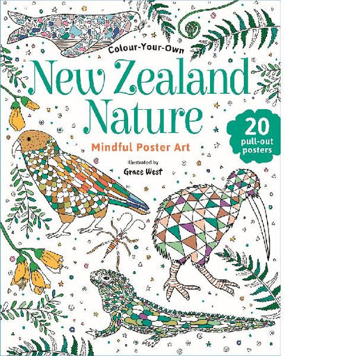 New Zealand Nature Colour Your Own Midful Poster Art_Grandpas Toys Geraldine