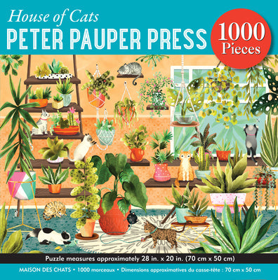 Peter Pauper Press - House of Cats Puzzle (1000pc)_Grandpas Toys Geraldine