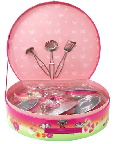 Pink Poppy Rainbow Butterfly Cooking Set in Carry Case_Grandpas Toys Geraldine