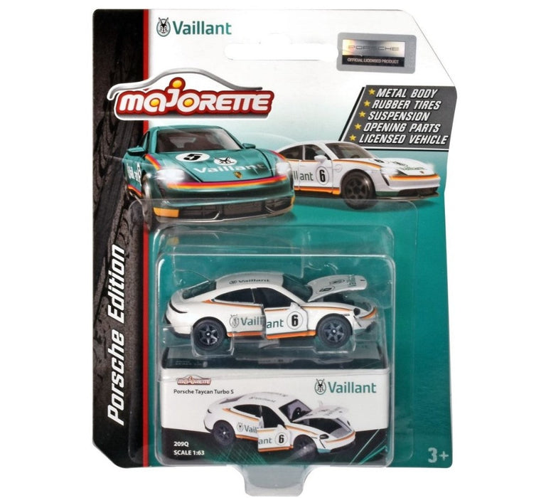 Majorette Deluxe Porsche Taycan Turbo White_Grandpas Toys Geraldine