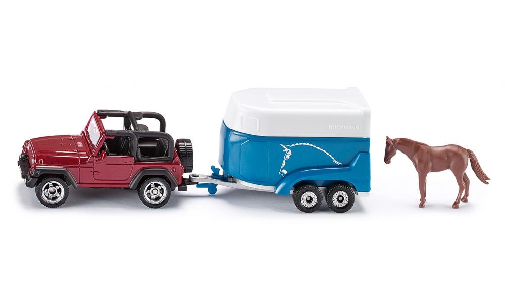 SIKU 1651 Jeep with Horse Trailer_Grandpas Toys Geraldine