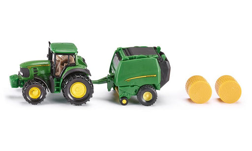 SIKU 1665 John Deere 7530 Tractor with 990 Baler_Grandpas Toys Geraldine