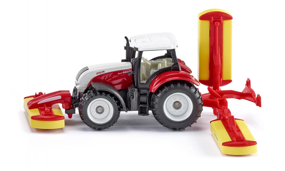 SIKU 1672 Steyr CVT 6230 With Pottinger Mowers_Grandpas Toys Geraldine