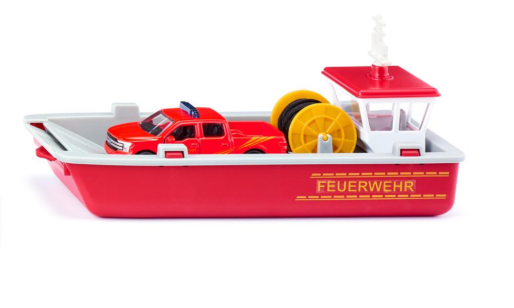 SIKU 2117 Fire Brigade Boat with Ford F150_Grandpas Toys Geraldine