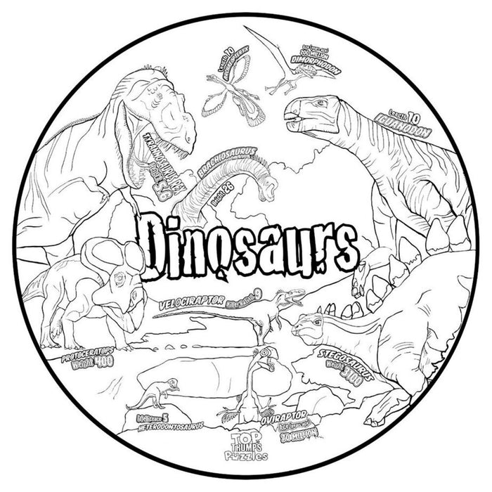 Top Trumps Dinosaur Giant Double Sided Puzzle (100pc)_Grandpas Toys Geraldine