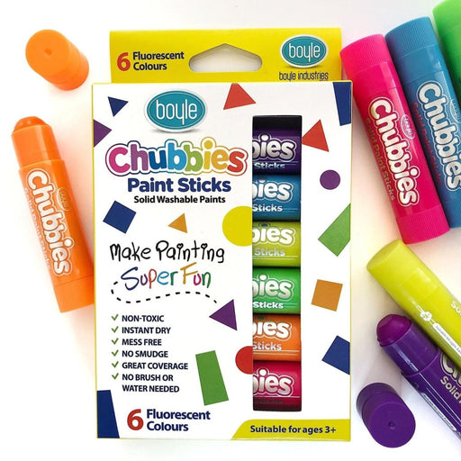 Chubbies Paint Sticks Flurorescent (6)_Grandpas Toys Geraldine