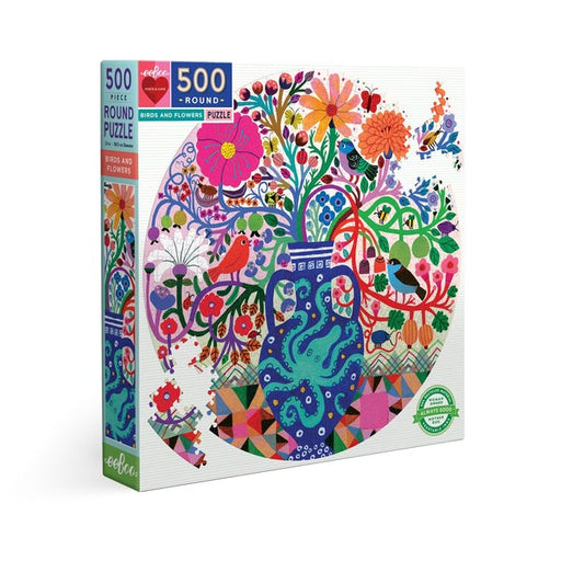 eeBoo Birds & Flowers Puzzle (500pc)_Grandpas Toys Geraldine