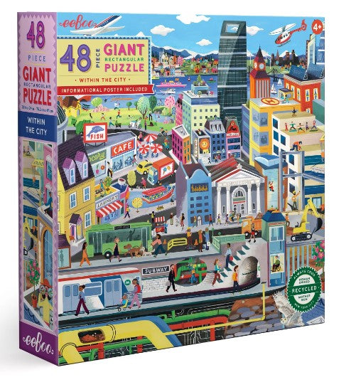 eeBoo Within The City Puzzle (48pc)_Grandpas Toys Geraldine