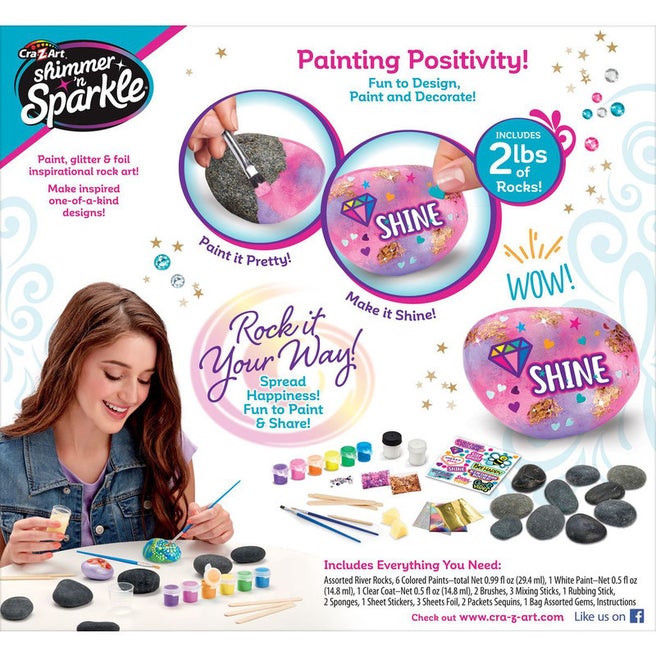 Shimmer N Sparkle Inspirational Rock Art Kit_Grandpas Toys Geraldine