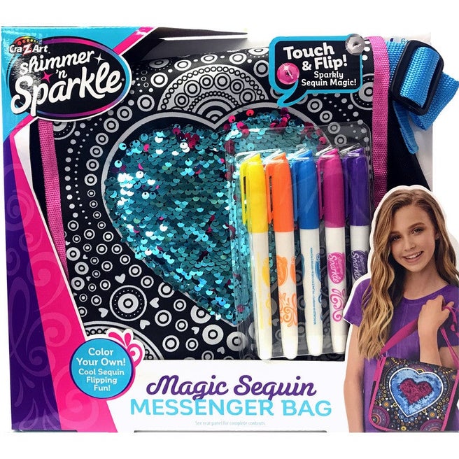 Shimmer n Sparkle Magic Sequin Messenger Bag Heart_Grandpas Toys Geraldine