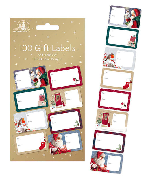 Christmas Adhesive Gift Labels (100)_Grandpas Toys Geraldine